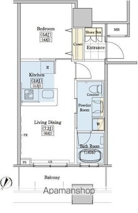 東京都豊島区上池袋１丁目[1LDK/38.05m2]の間取図