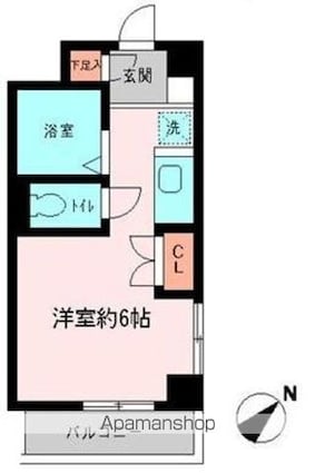 スカイヒルズ尾山台[1R/21.12m2]の間取図