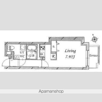 ザハウス祐天寺[1R/26.98m2]の間取図
