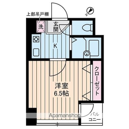 アベニール曙橋[1K/20.16m2]の間取図