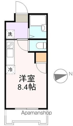 リエス河原町東[1R/20.67m2]の間取図