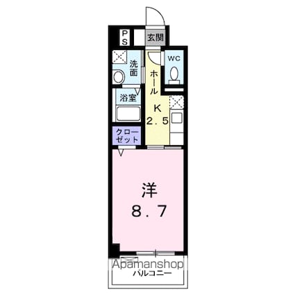 グリシナ[1K/30.05m2]の間取図