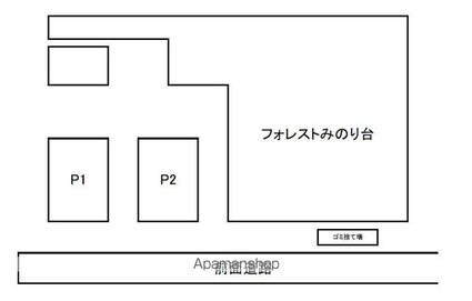 フォレストみのり台[1K/25.02m2]の配置図