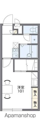 レオパレスカンタービレ[1K/23.18m2]の間取図