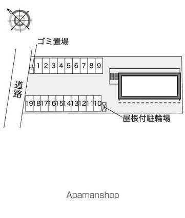 レオパレスｏｌｉｖｅⅡ[1K/20.81m2]の配置図