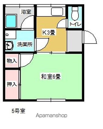渡辺アパート第２[1K/24.84m2]の間取図