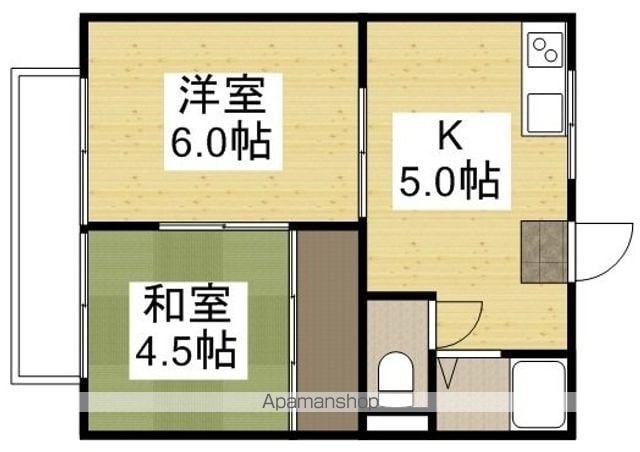 コーポ山陽の間取り写真
