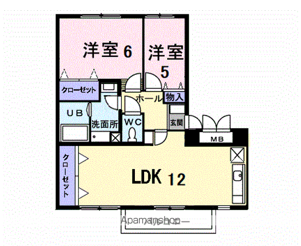 【岐阜市日野南のマンションの間取り】