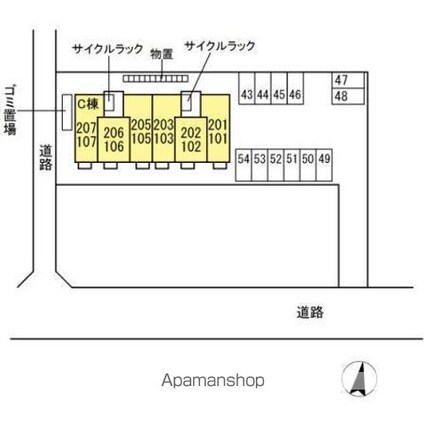 メゾン　ド　ポム[1R/29.2m2]の配置図