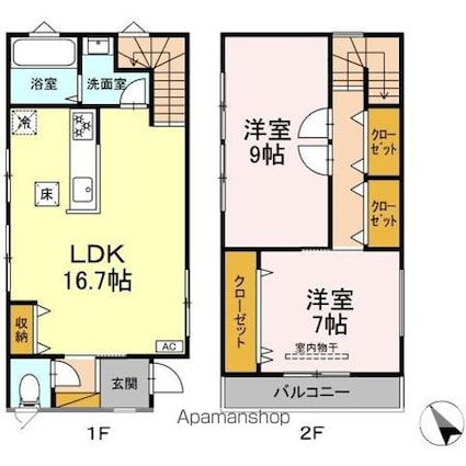 メゾン・ド・ベルウッド[2LDK/81.57m2]の間取図
