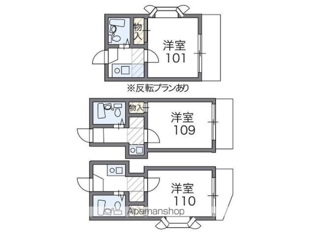 和歌山県和歌山市湊[1K/16.96m2]の間取図