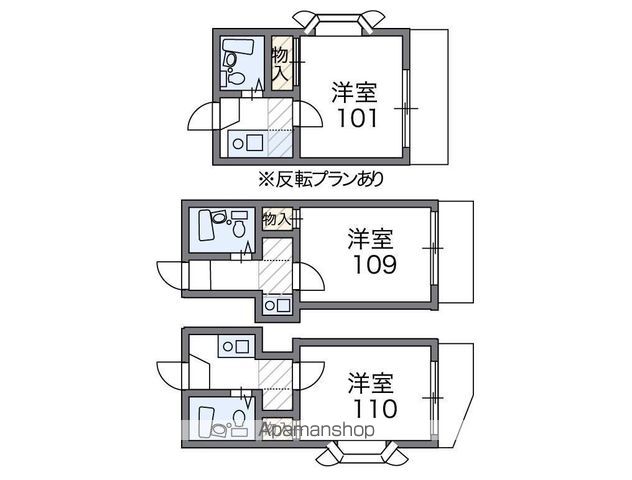 【和歌山市湊のアパートの間取り】