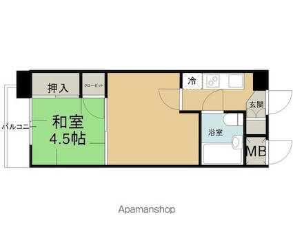 エグゼクティブ上杉[2K/27.2m2]の間取図