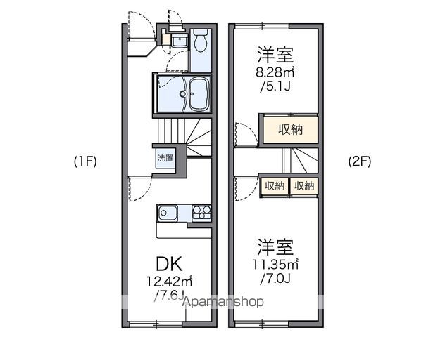 レオパレスラ ルーナAの間取り写真