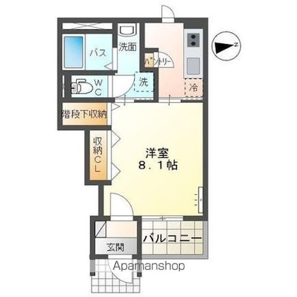 リーゾス　[1K/31.09m2]の間取図