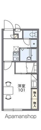 レオパレスコスモス[1K/23.18m2]の間取図