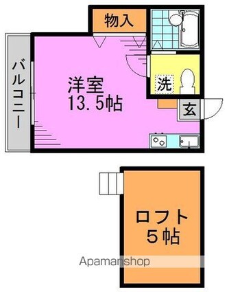 ブランカーセ[1R/30m2]の間取図