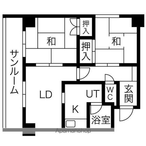 朝日レジデンスの間取り写真