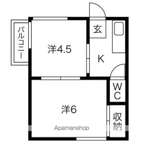 【墨田区堤通のアパートの間取り】