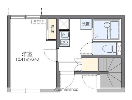 和歌山県和歌山市手平４丁目[1K/21.2m2]の間取図