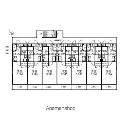 大学南ヒルズ[1K/29.14m2]の配置図