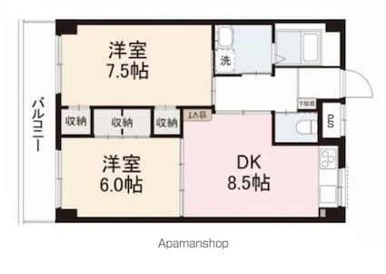 香川県高松市川島東町[2DK/54m2]の間取図