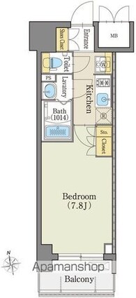 アデグランツ上前津[1K/25.08m2]の間取図