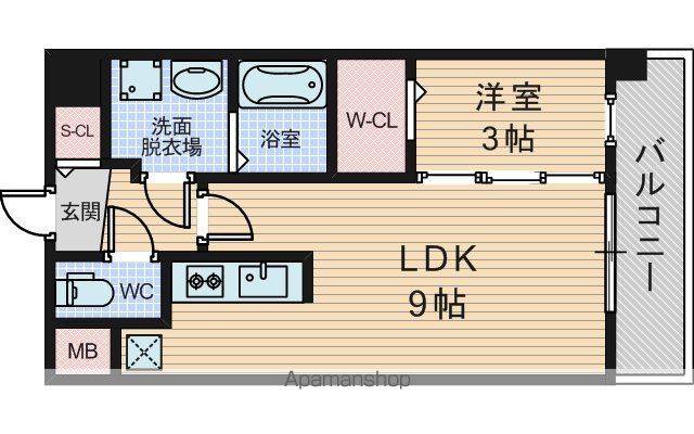 ATTIRANT西三国の間取り写真