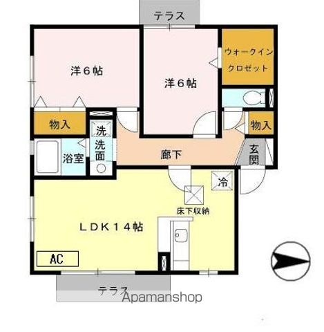 アムール三輪 B棟の間取り写真