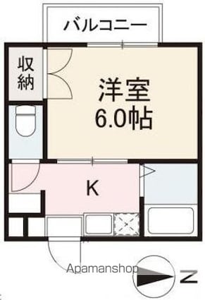 ピューアーハイツ[1K/18.63m2]の間取図