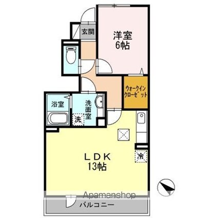 ロンドン　壱番館[1LDK/48.52m2]の間取図