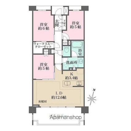 プレディア横浜高島台[3LDK/71.78m2]の間取図