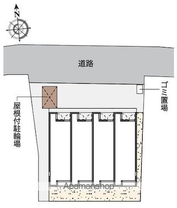 レオネクストフィオーレ[1K/22.6m2]の配置図