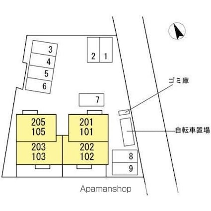 Ｌａｘａ　ＣｏｕｒｔⅡ[1LDK/40.26m2]の配置図