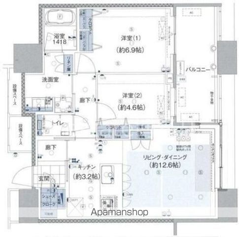 アイランドシティ　オーシャン＆フォレストタワーレジデンスＷＥＳＴの間取り