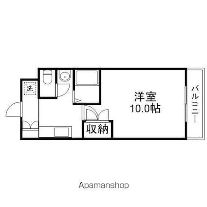 ＲａｃｏｏｎＤ３[1K/29m2]の間取図