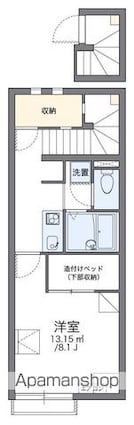 レオネクストヴィクトワール山手[1K/28.02m2]の間取図
