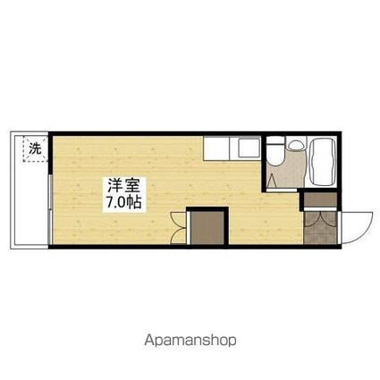 グリーンハイツ河原町[1R/18.9m2]の間取図