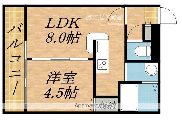 ベルガモ東区役所前の間取り写真