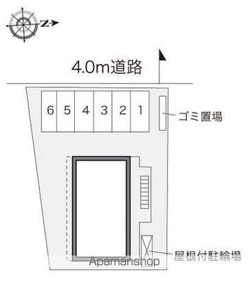 レオパレスメロディーベルイノⅡ[1K/20.28m2]の配置図