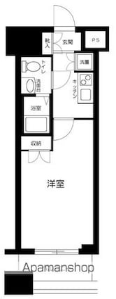 ヴィーダ・スカイコート品川[1K/25.37m2]の間取図