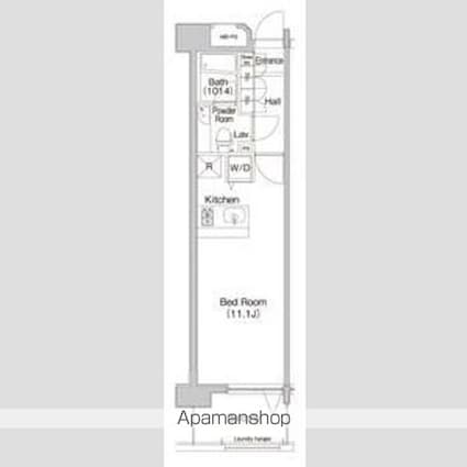 プライムアーバン学芸大学パークフロント[1R/28.26m2]の間取図