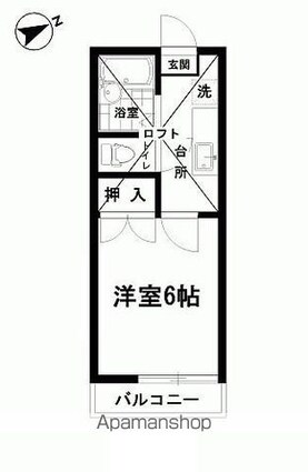 メゾントマト北白土[1K/19.83m2]の間取図