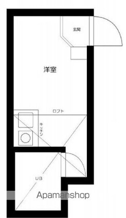 カルタス２１駒場東大前[1R/14m2]の間取図