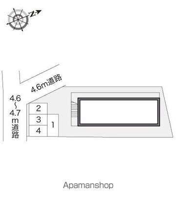 レオパレス上石田[1K/19.87m2]の配置図