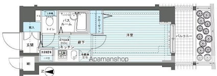 フェニックス武蔵関弐番館[1K/20.62m2]の間取図