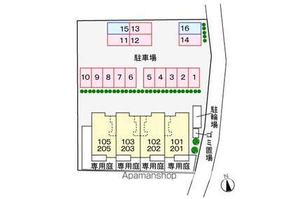 ワンピース[2LDK/58.57m2]の配置図