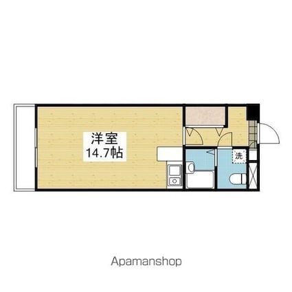 カローラ桑原[1R/39.4m2]の間取図