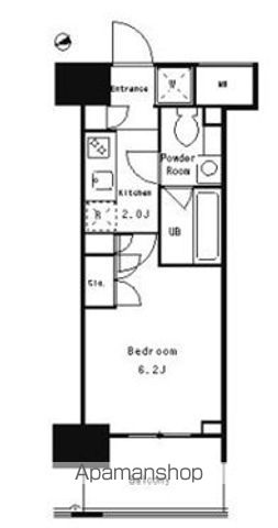 【川崎市中原区新丸子東のマンションの間取り】