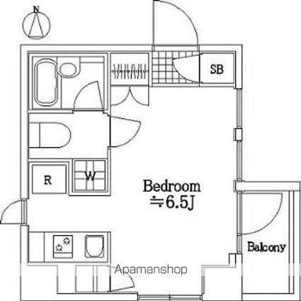クレイシア錦糸町[1R/20.08m2]の間取図